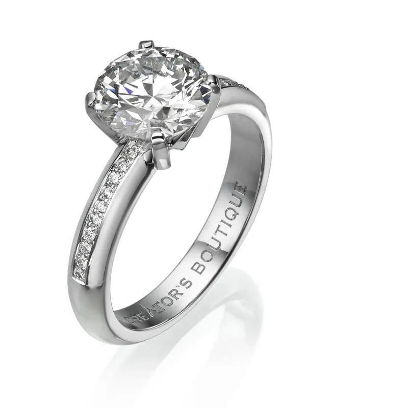 White Gold Diamond Ring 2.04ct G SI