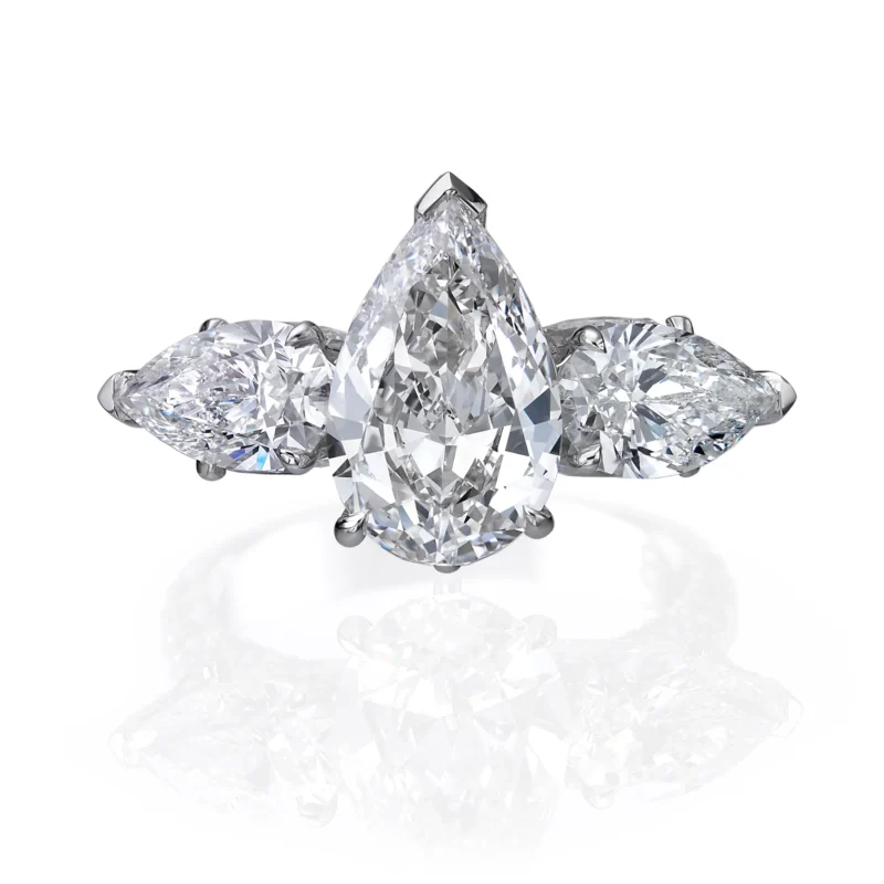 White Gold Pear Cut Diamond Ring 2.59ct - Image 3