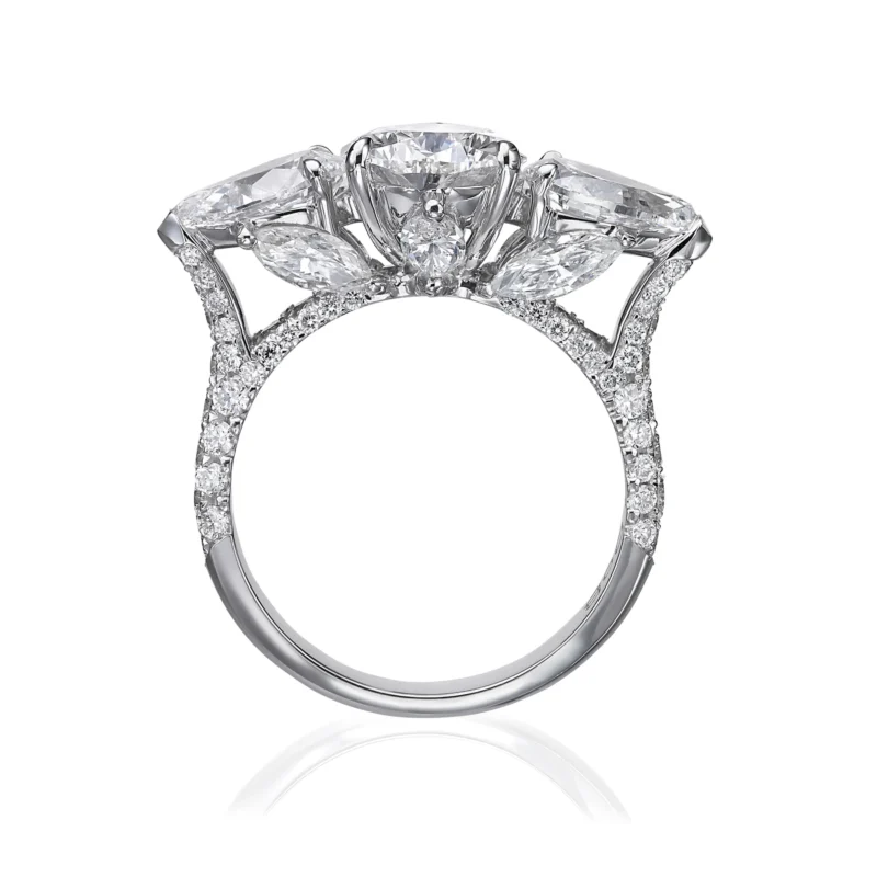 White Gold Pear Cut Diamond Ring 2.59ct - Image 4