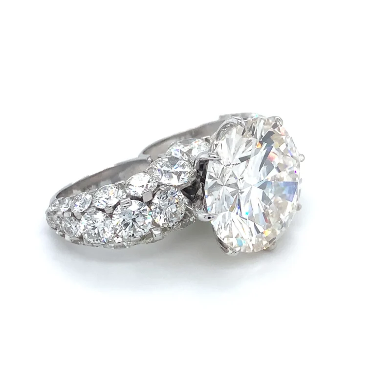 White Gold Brilliant White Diamond Double Ring - Image 4