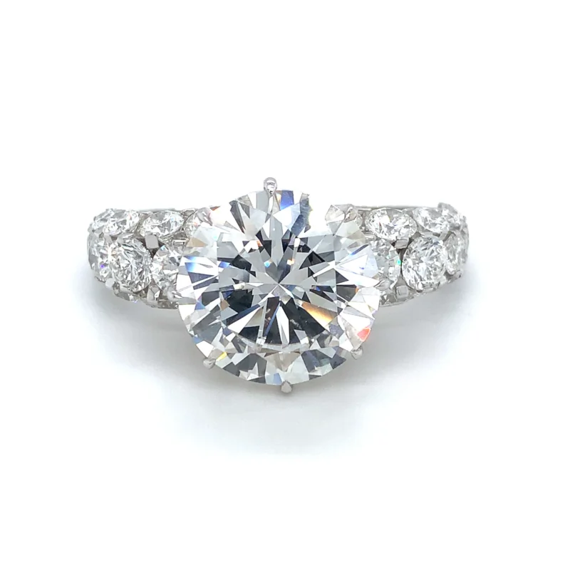 White Gold Brilliant White Diamond Double Ring
