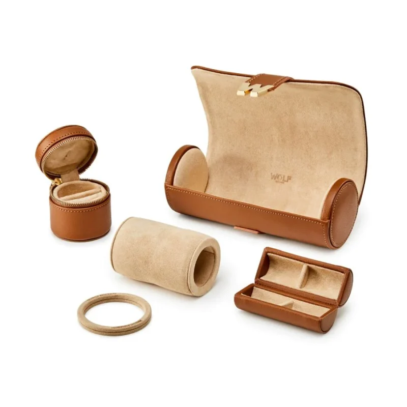 Cassandra Jewellery Watch Roll Cognac - Image 3