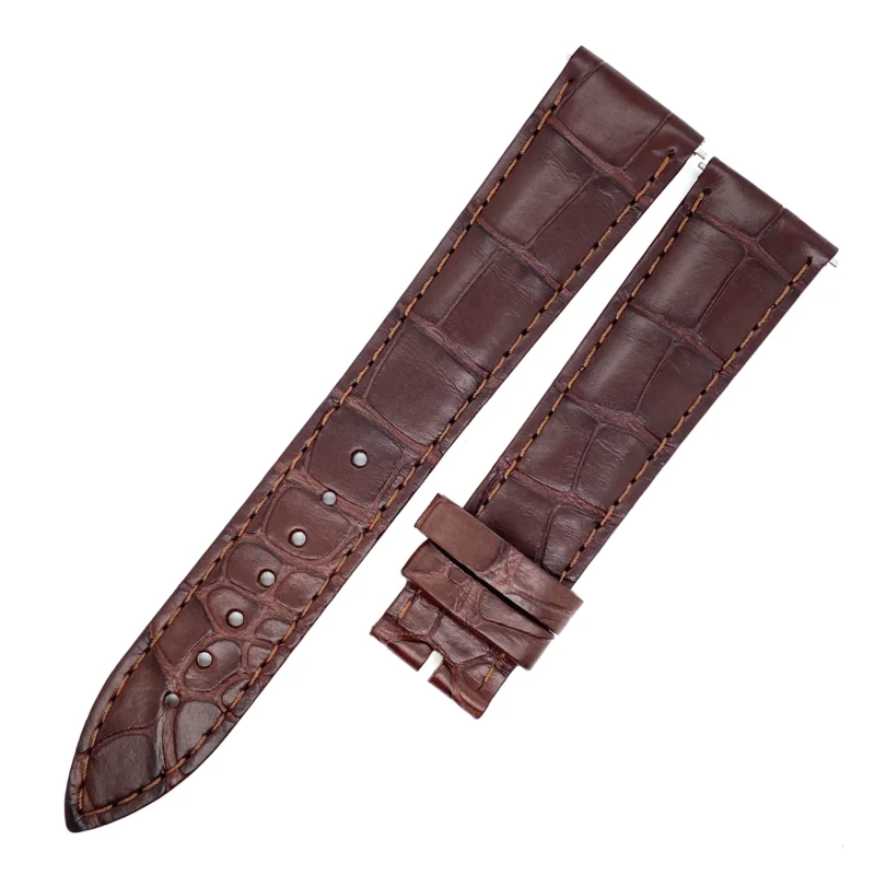 Shiny Chocolate Brown Alligator Strap For Ref 5080 T, 5850