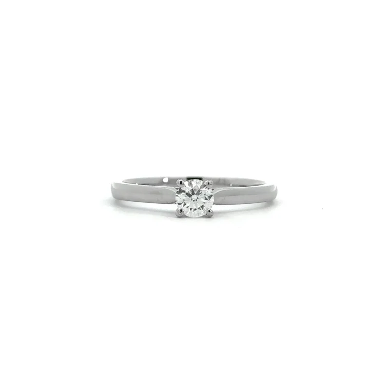 Platinum 0.31ct F/VS1 Round Engagement Ring